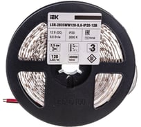 Лента IEK LED 3м LSR-2835WW120-9, 6-IP20-12В LSR1-1-120-20-3-03
