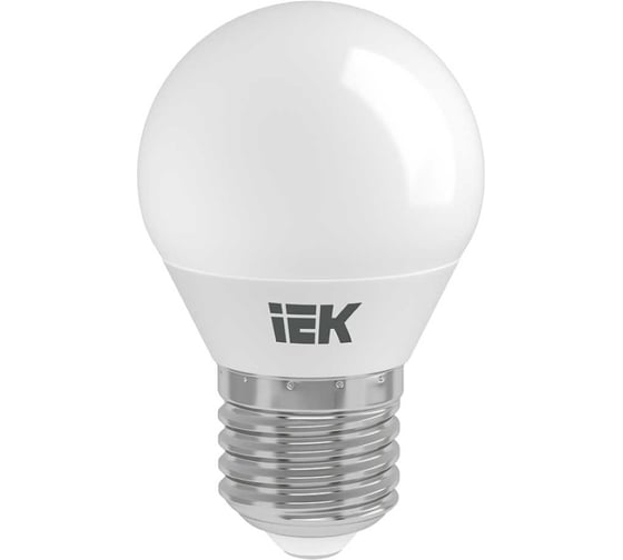 Лампа IEK LED, G45, шар, 5вт, 230В, 3000К, E27 LLE-G45-5-230-30-E27