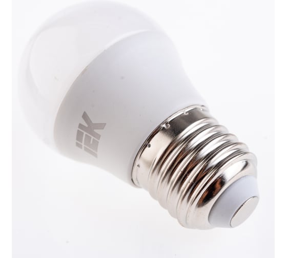 Лампа IEK LED, G45, шар, 7вт, 230В, 3000К, E27 LLE-G45-7-230-30-E27