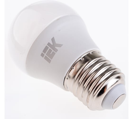 Лампа IEK LED, G45, шар, 7вт, 230В, 3000К, E27 LLE-G45-7-230-30-E27