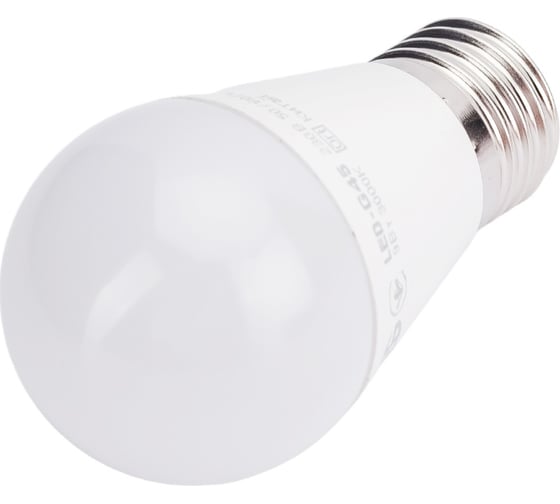 Лампа IEK LED, G45, шар, 9вт, 230В, 3000К, E27 LLE-G45-9-230-30-E27