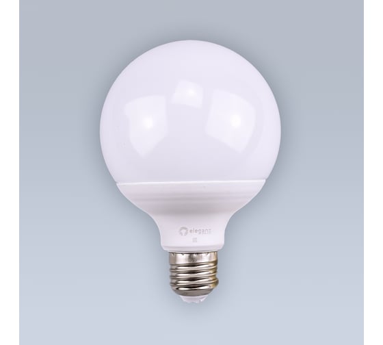 Светодиодная лампа ELEGANZ Е27 Шар матовый 16W G95 нейтральная 4500К 220V, 1шт EL-0089