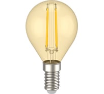 Лампа IEK серия 360 LED, G45, шар, золото, 5вт, 230В, 2700К, E14 LLF-G45-5-230-30-E14-CLG