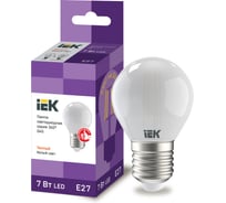 Лампа IEK серия 360, LED, G45, шар матовый, 7вт, 230В, 3000К, E27 LLF-G45-7-230-30-E27-FR