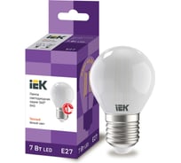 Лампа IEK серия 360, LED, G45, шар матовый, 7вт, 230В, 3000К, E27 LLF-G45-7-230-30-E27-FR