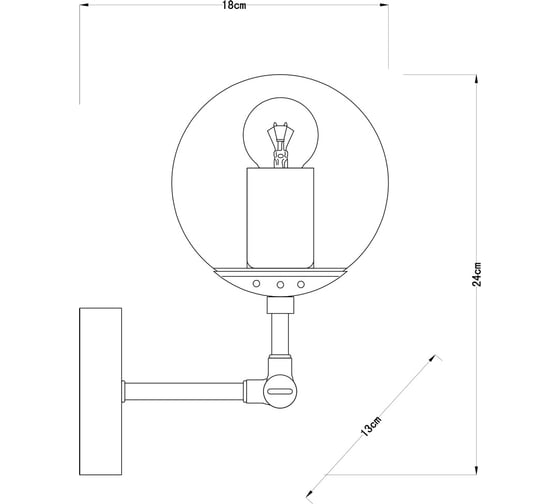 Настенный светильник Arte Lamp BOLLA A1664AP-1CC