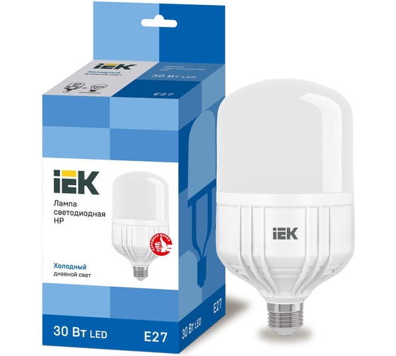 Лампа IEK LED, HP, 30вт, 230В, 6500К, E27 LLE-HP-30-230-65-E27