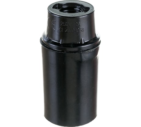 Подвесной карболитовый патрон IEK, Пкб14-04-К01 Е14, черный, индивидуальный пакет EPK20-04-02-K01