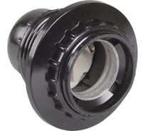 Карболитовый патрон с кольцом IEK, Пкб27-04-К11 Е27, черный 50 шт EPK11-04-01-K01