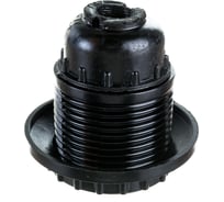 Карболитовый патрон с кольцом IEK, Пкб27-04-К11 Е27, черный, индивидуальный пакет EPK11-04-02-K01