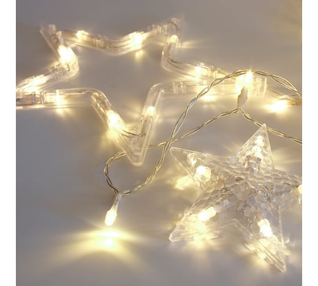 Электрогирлянда VEGAS Бахрома, с звездочками, 138 теплых LED ламп, 55134