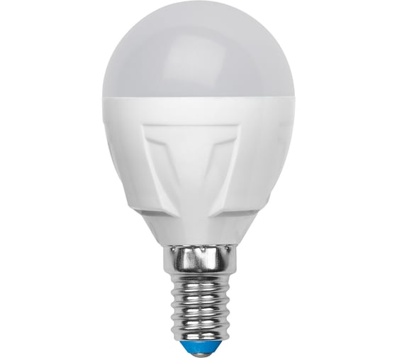Светодиодная лампа Volpe LED-G45-6W/WW/E14/FR/S Форма шар, матовая колба. 9443 1