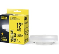 Лампа IEK LED T75 таблетка 12вт 230В 3000К GX53 LLE-T80-12-230-30-GX53