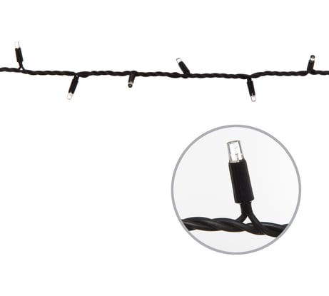 Светодиодная гирлянда с эффектом мерцания Uniel ULD-S1000-120/TBK MULTI IP67, 10 м, UL-00003943