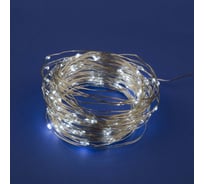 Светодиодная гирлянда Uniel ULD-S1000-100/SCB/3AA WHITE IP20 DEW, UL-00007186