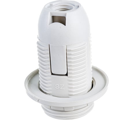 Патрон с кольцом IEK Ппл14-02-К12, пластик, Е14, белый, индивидуальный пакет, EPP21-02-02-K01