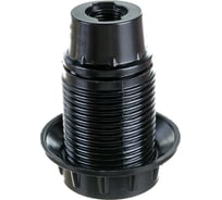 Карболитовый патрон с кольцом IEK, Пкб14-04-К11 Е14, черный, индивидуальный пакет EPK21-04-02-K01