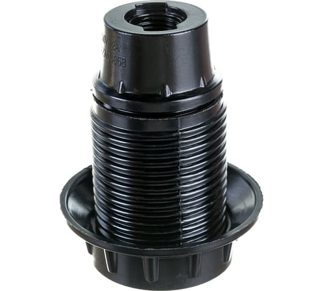 Карболитовый патрон с кольцом IEK, Пкб14-04-К11 Е14, черный, индивидуальный пакет EPK21-04-02-K01