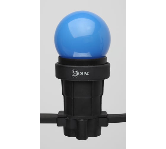 Светодиодная лампа ЭРА для Белт-лайт ERABL45-E27, LED, Р45-1W-E27, диод, шар, синий, 4SMD, 1W, E27, 10/100/6000 Б0049573