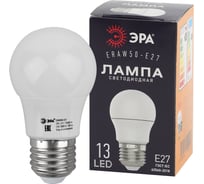 Светодиодная лампа ЭРА ERAW50E27 LED A503WE27, груша, 13SMD, 3W, E27, для белтлайт, 10/100/3600, белый Б0049582