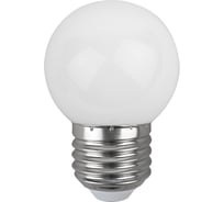 Светодиодная лампа ЭРА ERAW45E27 LED Р451WE27, шар, 4SMD, 1W, E27, для белтлайт, 10/100/6000, белый Б0049577