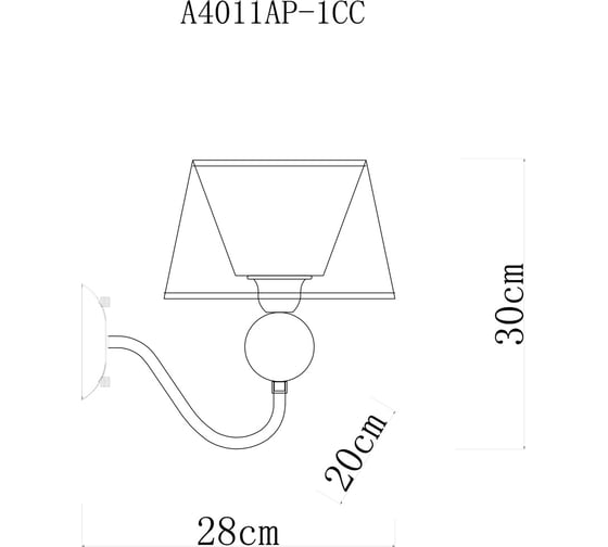 Настенный светильник Arte Lamp TURANDOT A4011AP-1CC