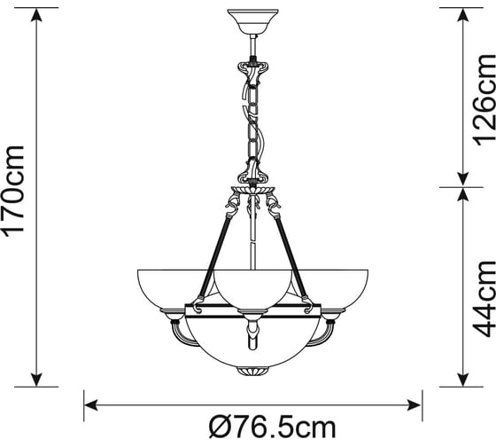 Подвесная люстра Arte Lamp WINDSOR A3777LM-3-2AB