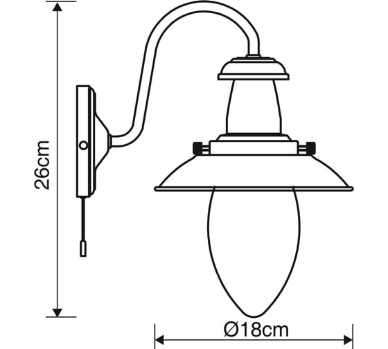 Настенный светильник Arte Lamp FISHERMAN A5518AP-1SS