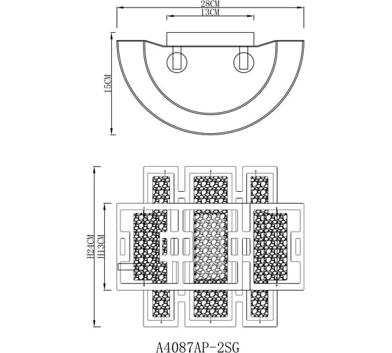 Настенный светильник ARTE LAMP BLAKE A4087AP-2SG