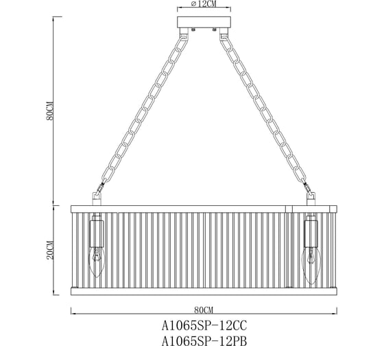 Подвесная люстра ARTE LAMP ANETTA A1065SP-12CC