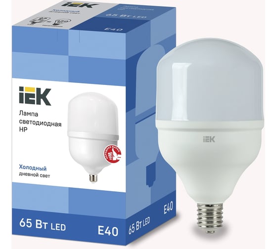 Лампа IEK LED HP 65вт 230В 6500К E40 LLE-HP-65-230-65-E40