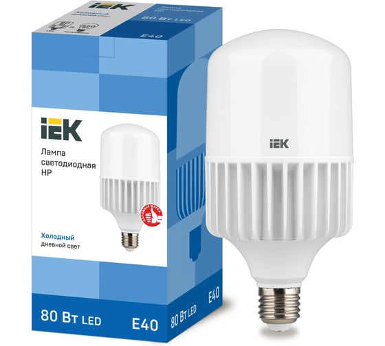 Лампа IEK LED HP 80вт 230В 6500К E40 LLE-HP-80-230-65-E40 1