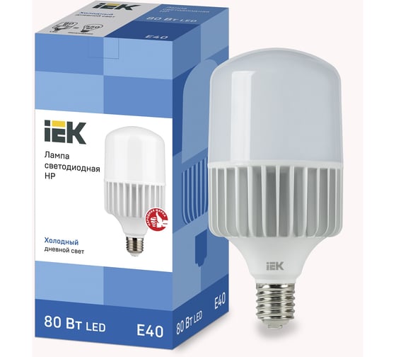 Лампа IEK LED HP 80вт 230В 6500К E40 LLE-HP-80-230-65-E40