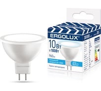 Лампа светодиодная Ergolux LED-JCDR-10W-GU5.3-4K JCDR 10Вт GU5.3 4500K 180-240В ПРОМО 15562