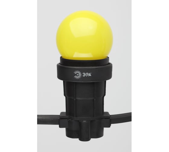 Светодиодная лампа для белтлайт ЭРА ERAYL45-E27 LED Р45-1W-E27 шар, желтый, 4SMD, 1W, E27, 10/100/6000 Б0049576