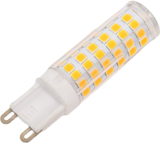 Светодиодная лампа Jazzway PLED-G9 9Вт капсульная 2700К теплый белый G9 590лм 175-240В пластик d16х60мм 5001039