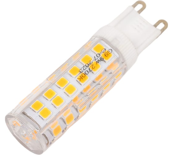 Светодиодная лампа Jazzway PLED-G9 9Вт капсульная 2700К теплый белый G9 590лм 175-240В пластик d16х60мм 5001039