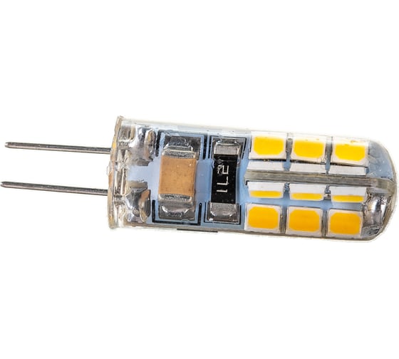 Светодиодная лампа Jazzway PLED-G4 3Вт капсульная 2700К теплый белый G4 200лм 220-230В силикон, d11х38мм 1032041