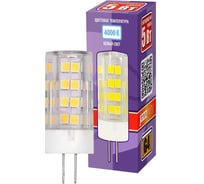 Светодиодная лампа Jazzway PLED-G4 5Вт капсульная 4000К нейтральный белый G4 400лм 175-240В пластик d15х47мм 5000971