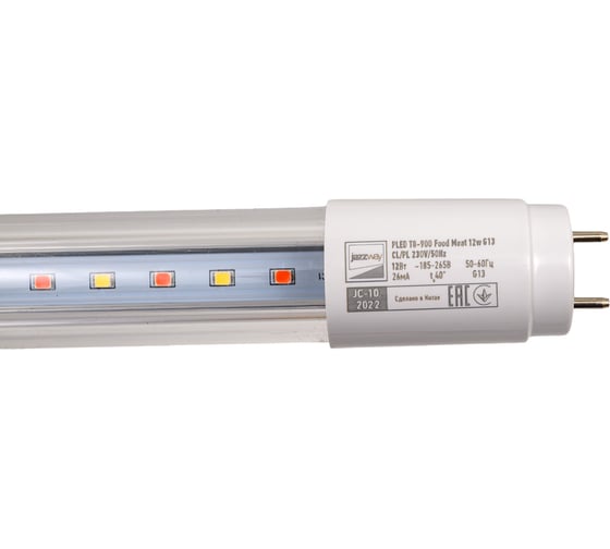 Светодиодная лампа Jazzway PLED T8-900 Food Meat 12Вт G13 230В/50Гц CL/PL для подсветки мясных продуктов 5006485