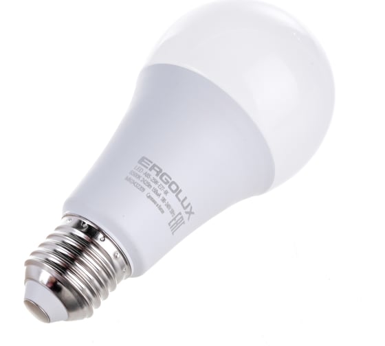 Светодиодная лампа Ergolux LED-A65-25W-E27-6K ЛОН, 25Вт, E27, 6500K, 180-240В 14228