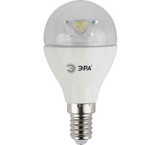 Лампочка светодиодная ЭРА LED P457W827E14Clear E14 / Е14 7Вт шар теплый белый свет Б0017241