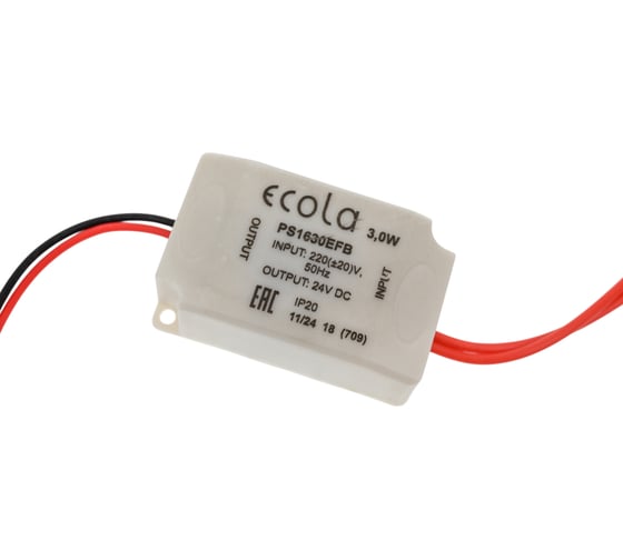 Блок питания подсветки светильника Ecola MR16 LD Power supply MR16 LDxxxx 24V, 3.0W PS1630EFB