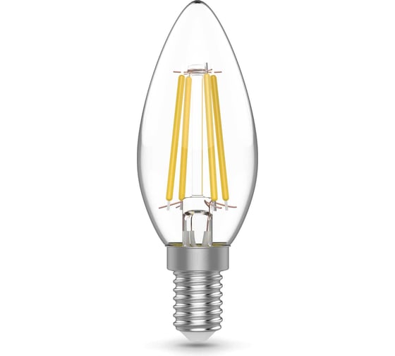 Лампа Gauss Basic Filament Свеча 4W 480lm 3000K E14 LED 50312142