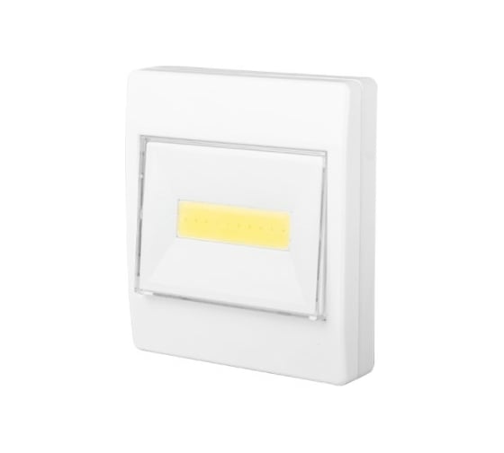 Фонарь-светильник Jazzway Jаzzway TS3-L2W COB 2Вт 150лм беспроводной стилизованный под клавишный выключатель 3хAAA (не в комплекте ) белый 5023345