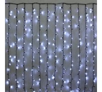 Гирлянда для улицы Серпантин ЗАНАВЕС "Мерцание" ш2* в3,0 м 480 ламп LED, чёрный провод,1 реж.,IP-65, Белый (возможность соединения) 725-536