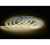 Светодиодная лента Apeyron 24В, 15Вт/м, COB, 560д/м, IP65 в пвх, 1200Лм/м, подложка 8мм, 5м. 3000К 00-489