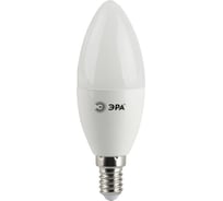 Набор лампочек ЭРА STD LED B355W827E14 светодиодные (В) E14, 5 Вт, свеча, теплый белый свет, 10 штук Б0056714