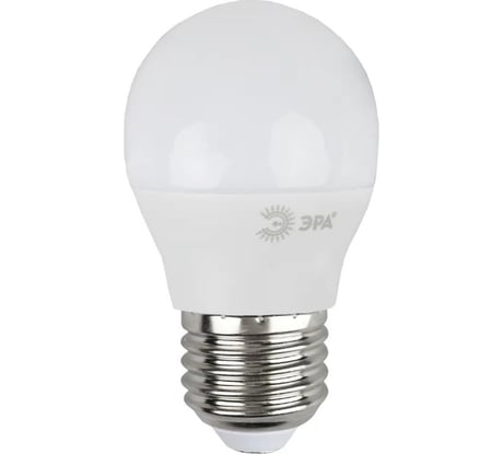 Набор лампочек ЭРА STD LED P457W840E27 светодиодные (EC) E27, 7 Вт, шар, нейтральный белый, 10 штук Б0056450