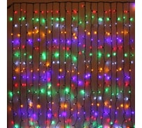 Гирлянда для улицы Серпантин ЗАНАВЕС "Мерцание" ш2* в6,0 м 960 ламп LED, черный провод,1 реж.,IP-65, Мультицвет (возможность соединения) 725-532